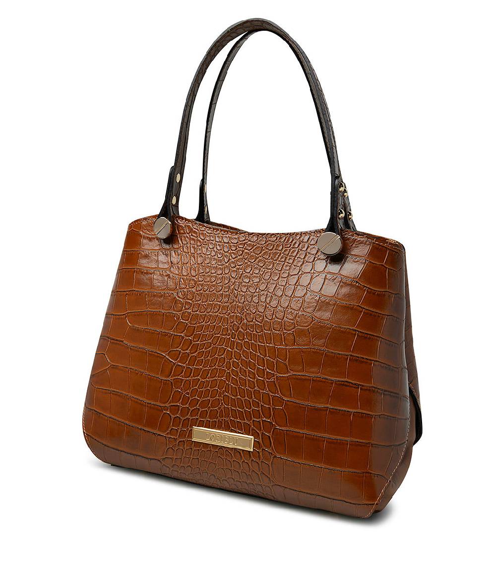 Loriblu Borsa tote cuoio in pelle stampa cocco Vendite Flash
