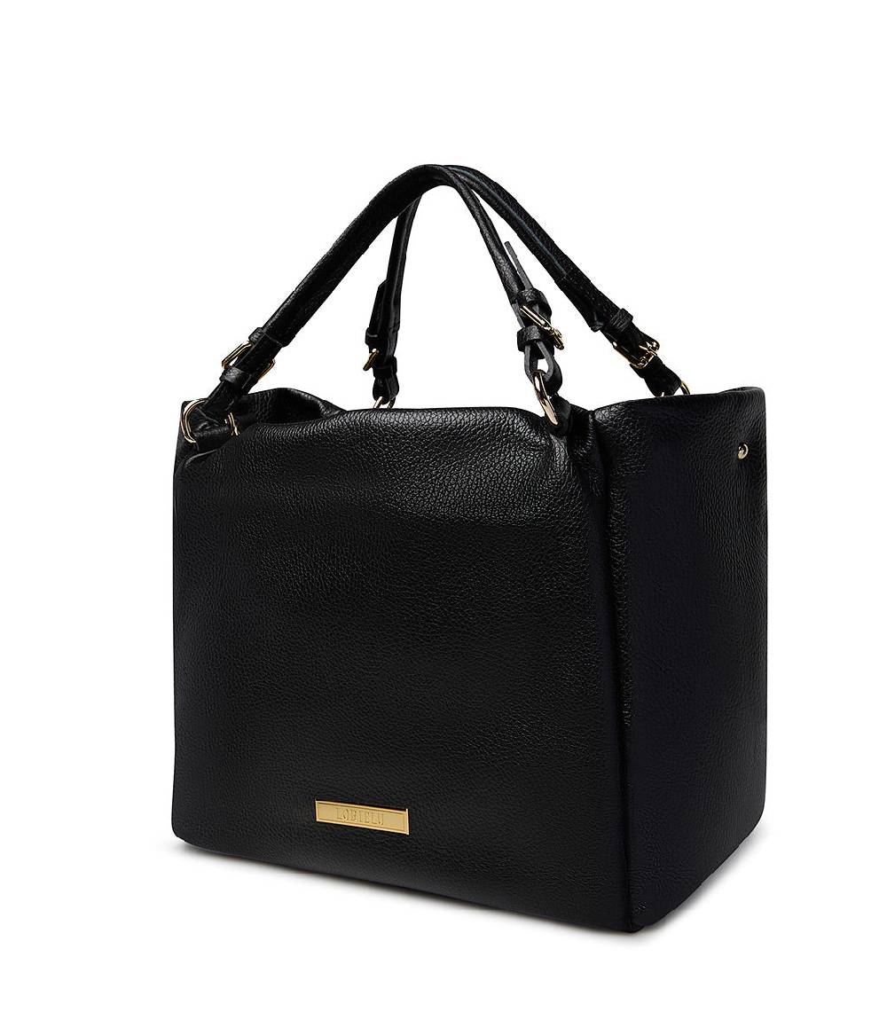 Loriblu Borsa nera in pelle martellata In Linea
