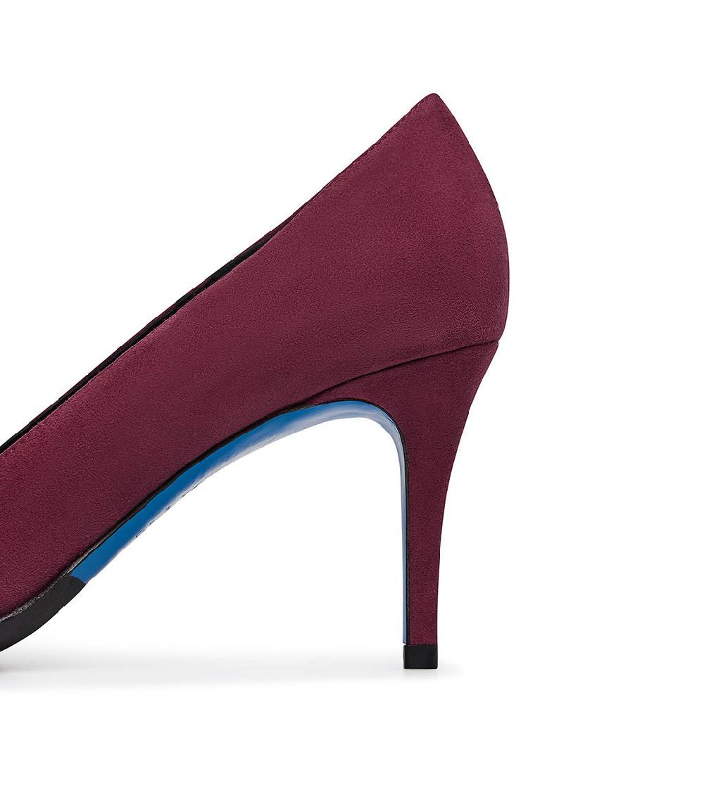 Loriblu Décolleté in camoscio borgogna con cristalli Vendita