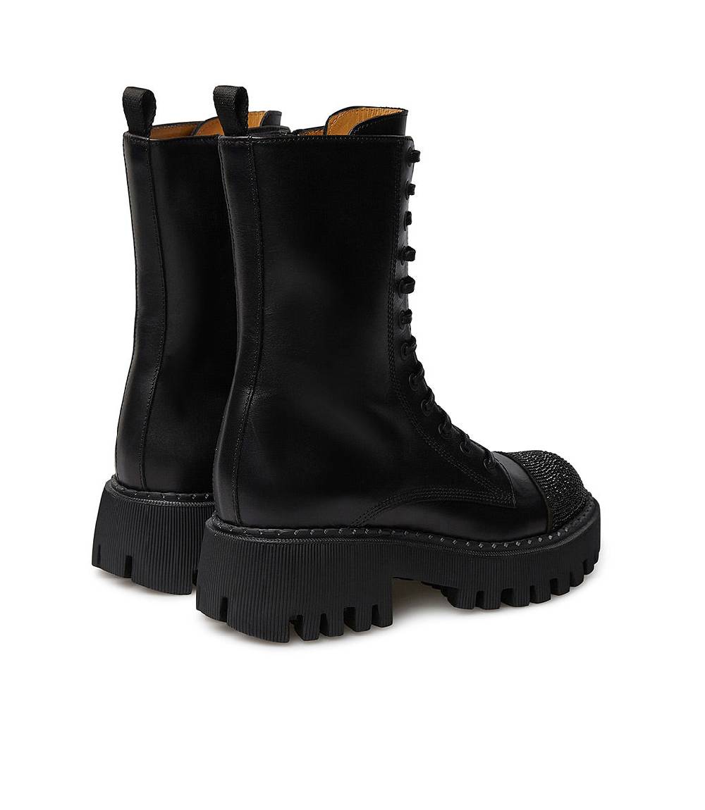 Loriblu Anfibi in vitello nero con cristalli Promozione Limitata