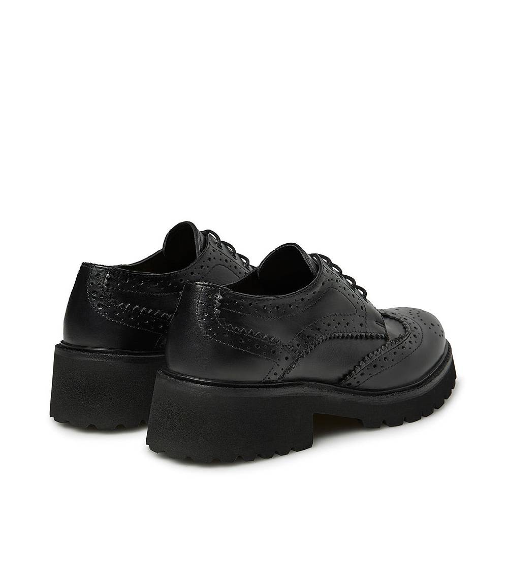 Loriblu Derby brogue in vitello nero Fino al 65% di sconto