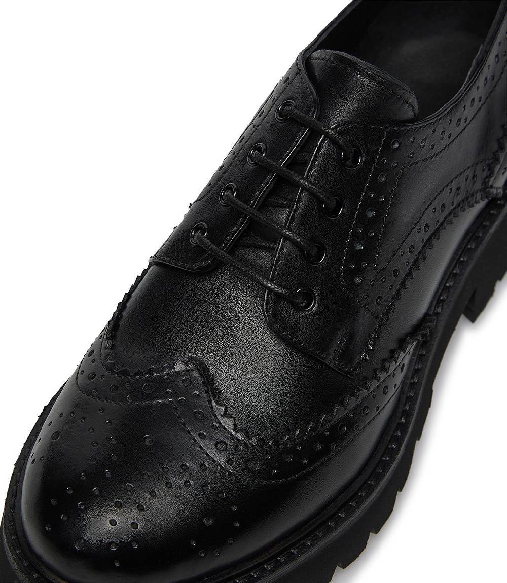 Loriblu Derby brogue in vitello nero Fino al 65% di sconto