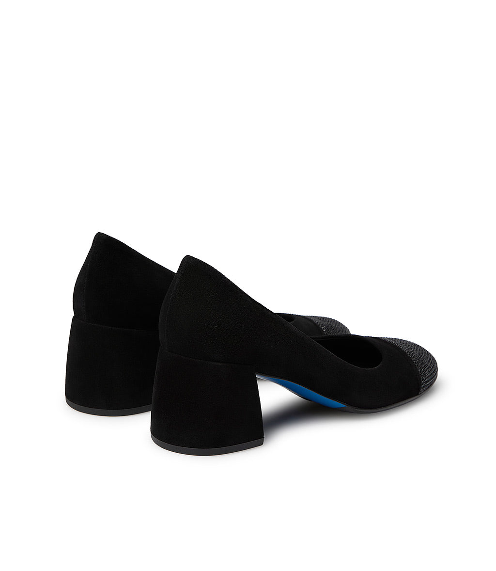 Loriblu Décolleté in camoscio nero con cristalli Hotsell