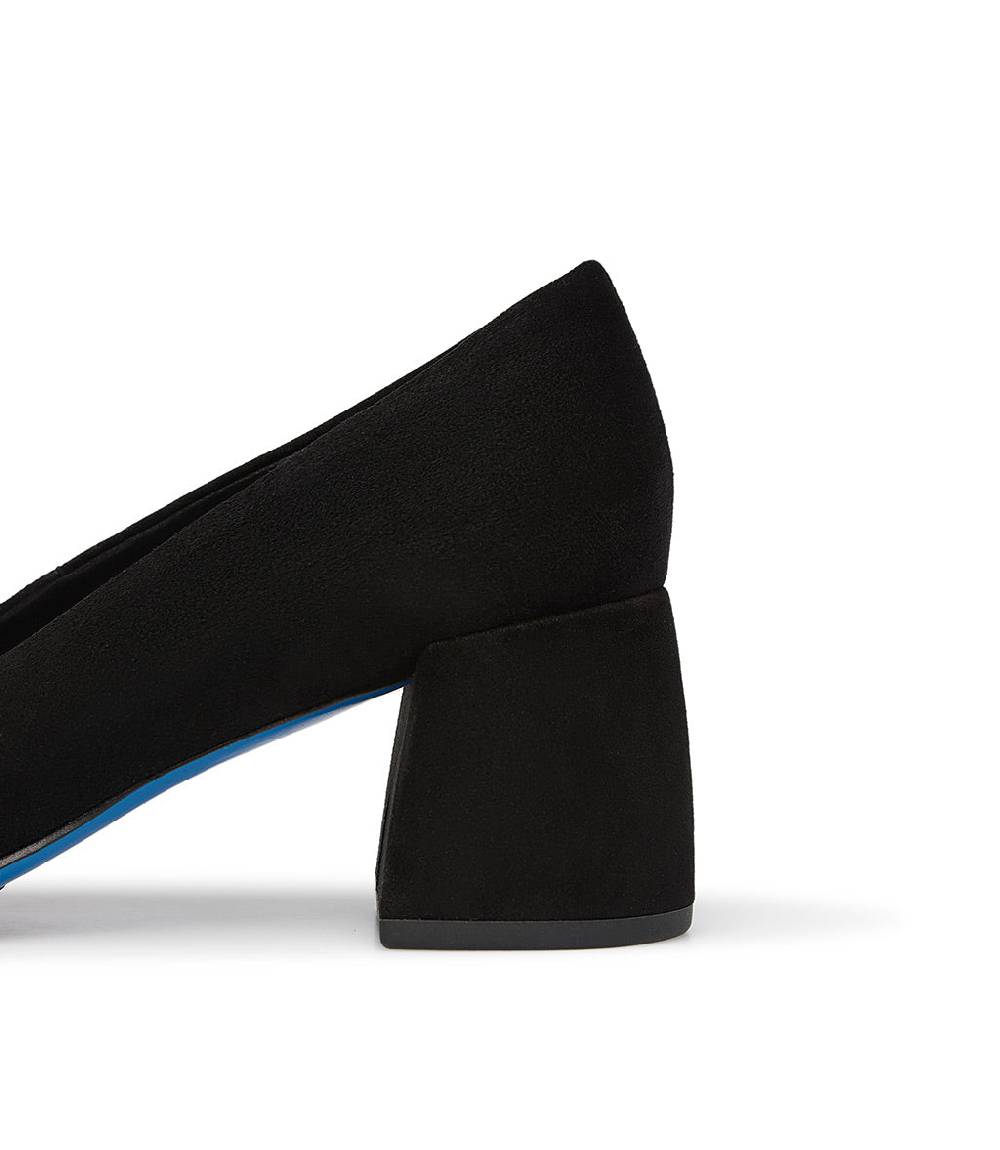 Loriblu Décolleté in camoscio nero con cristalli Hotsell