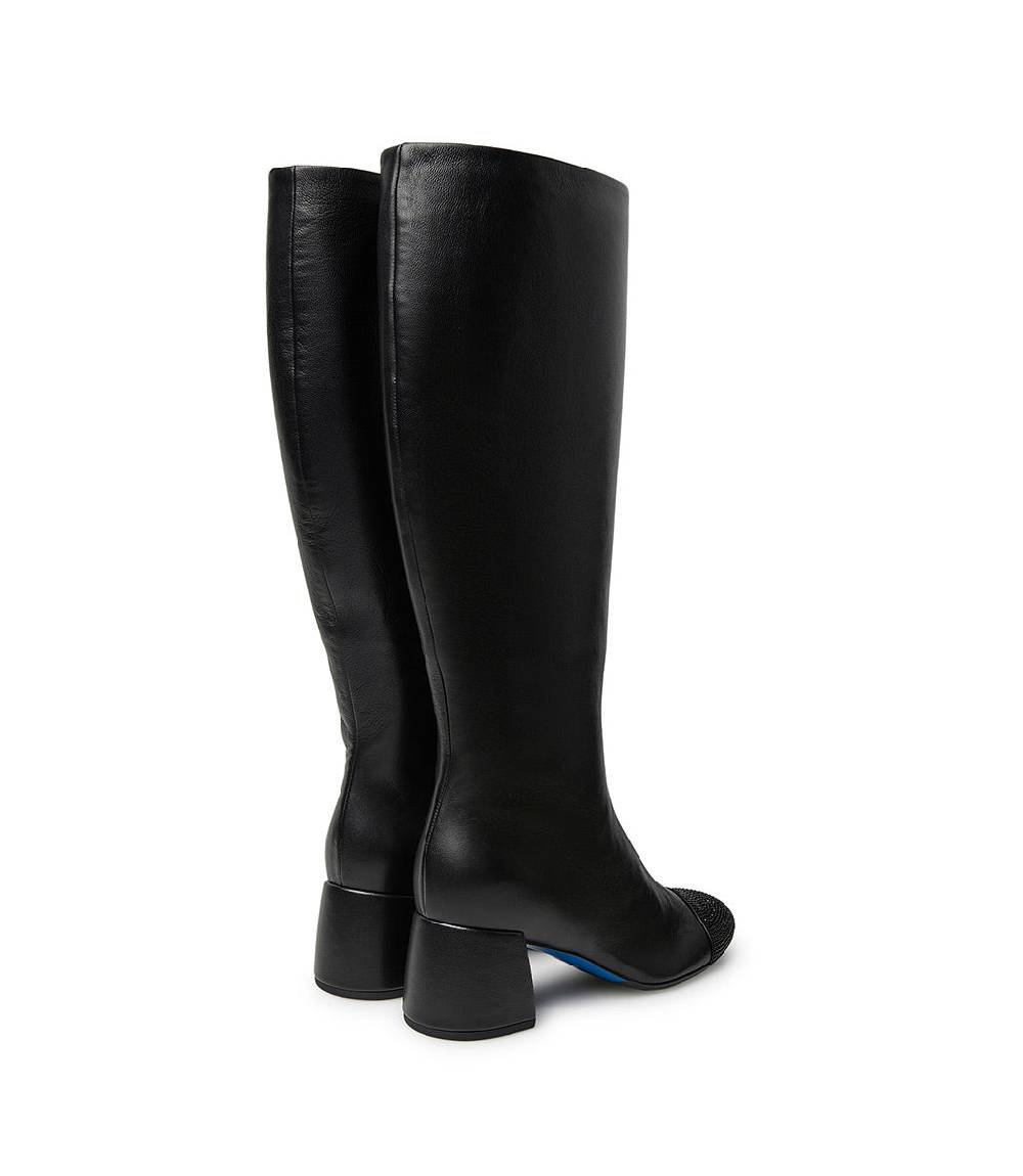 Loriblu Stivale in nappa nera con cristalli Saldi Di Fabbrica