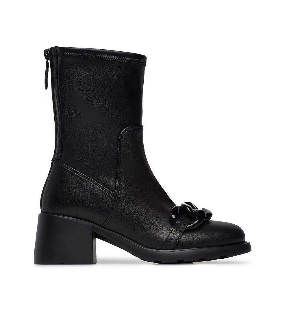 Loriblu Stivaletto in nappa nera con accessorio Nuova