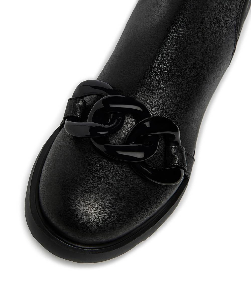 Loriblu Stivaletto in nappa nera con accessorio Nuova