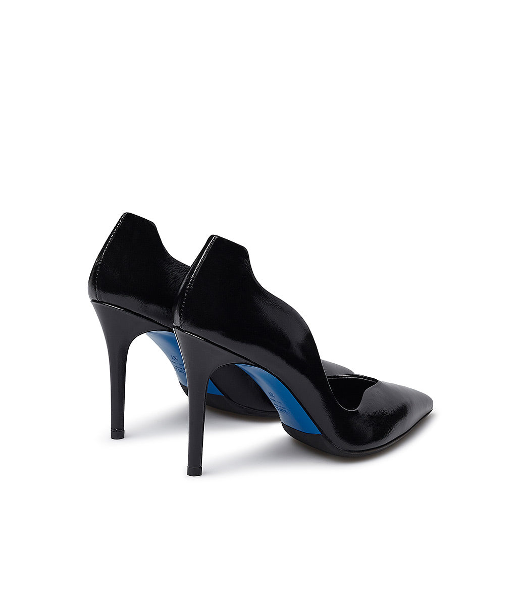 Loriblu Décolleté onda in pelle lucida nera Nuovo
