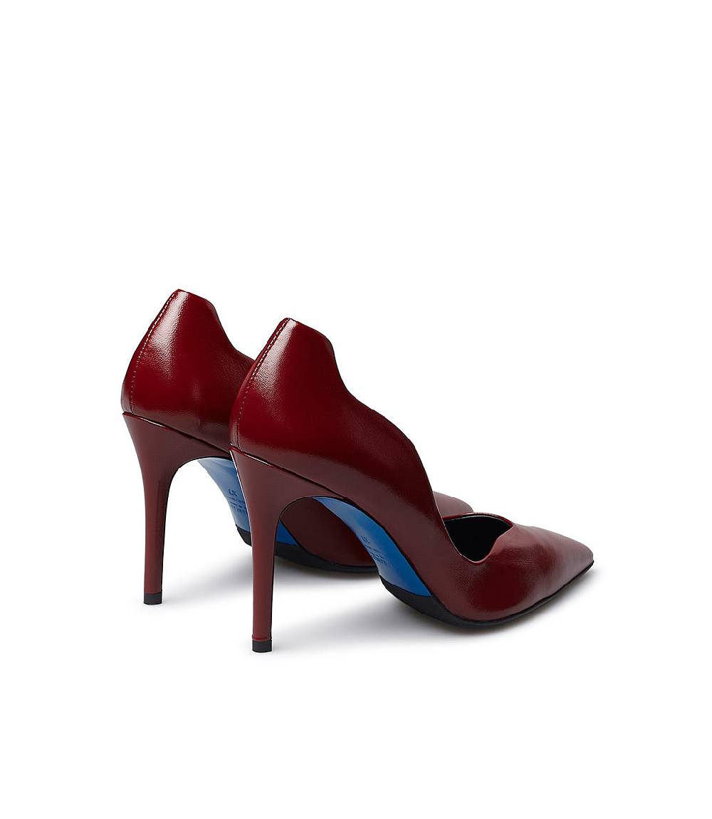 Loriblu Décolleté onda in pelle lucida bordeaux Qualità Garantita