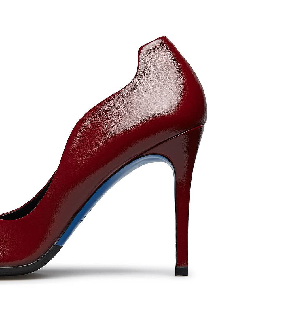 Loriblu Décolleté onda in pelle lucida bordeaux Qualità Garantita