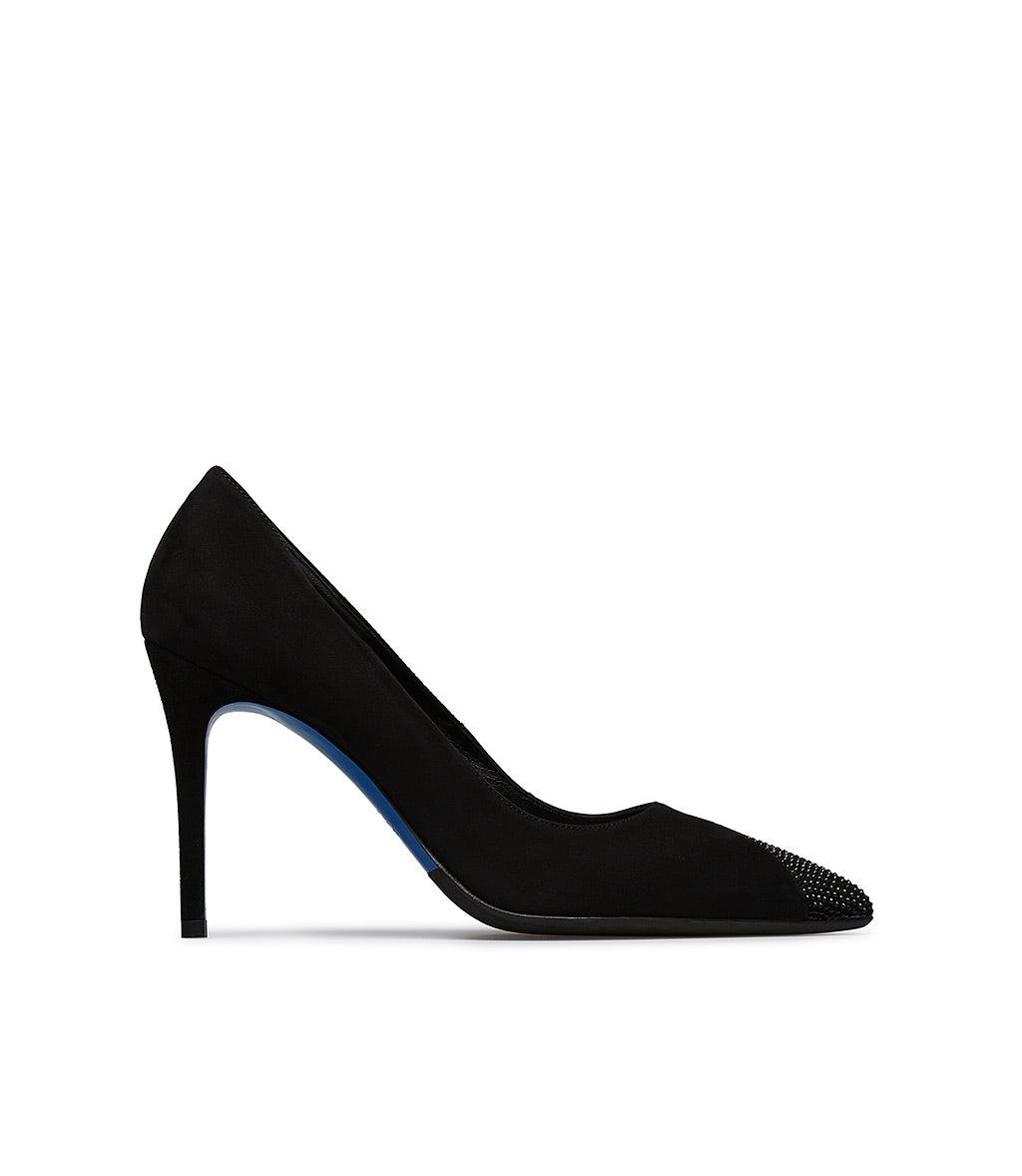 Loriblu Décolleté in nappa nera con cristalli Negozi Online