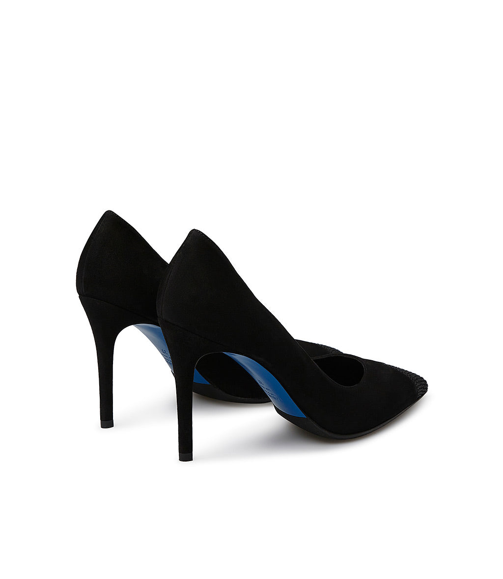 Loriblu Décolleté in nappa nera con cristalli Negozi Online