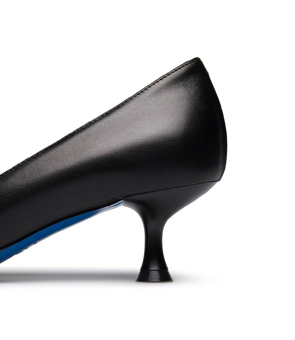 Loriblu Décolleté in nappa nera con cinturini Online