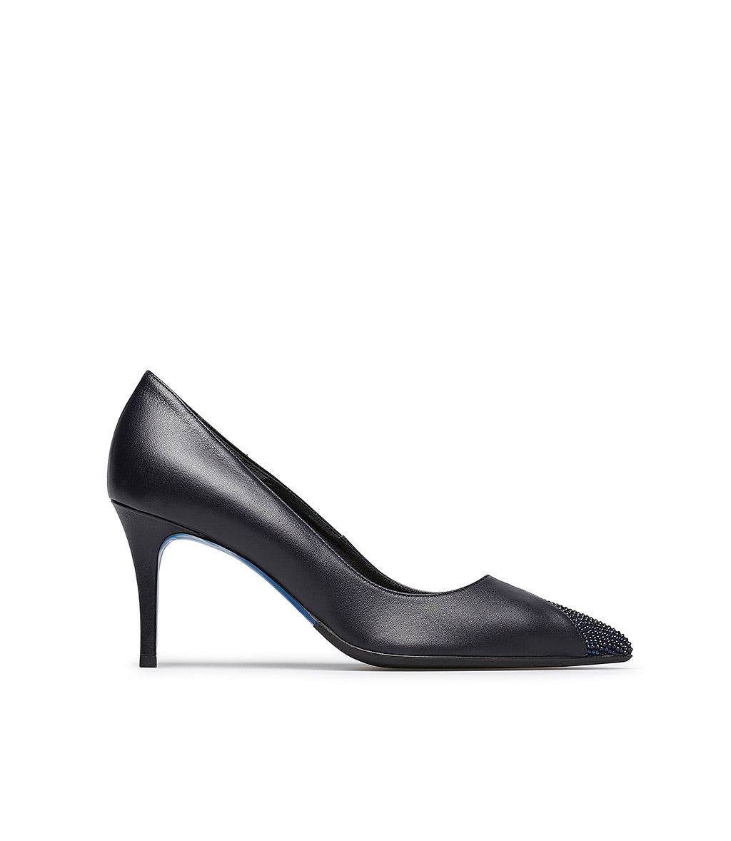 Loriblu Décolleté in nappa blu con cristalli Vendita Economica