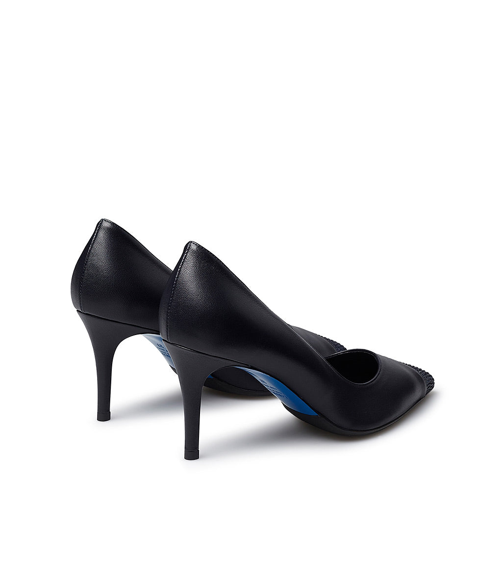 Loriblu Décolleté in nappa blu con cristalli Vendita Economica