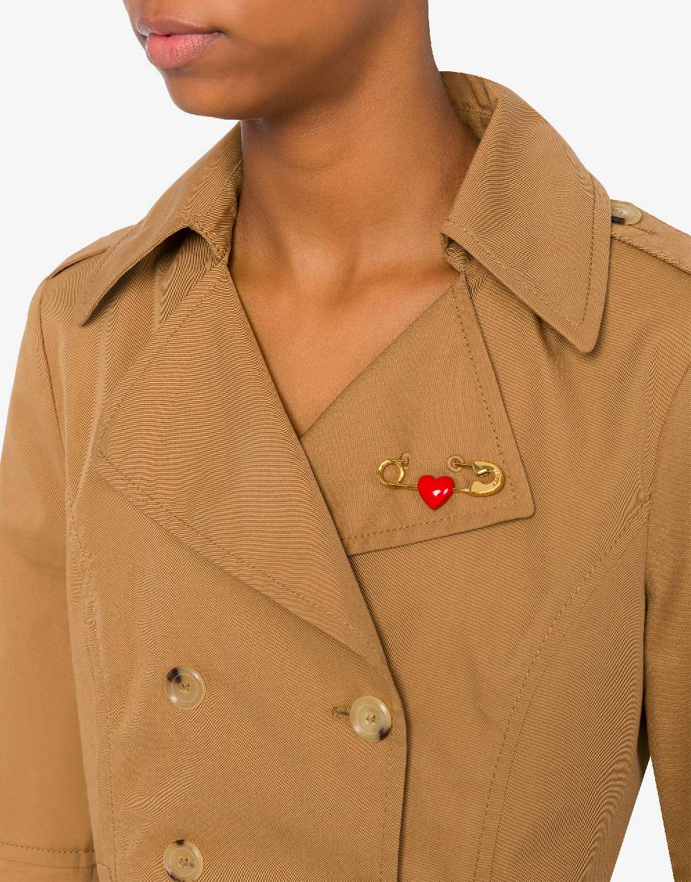Love Moschino Giacca cropped Heart Safety Pin Outlet