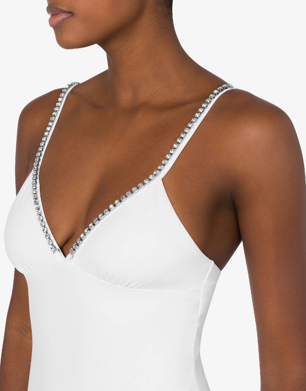 Love Moschino Costume intero Shiny Silver Logo Moda