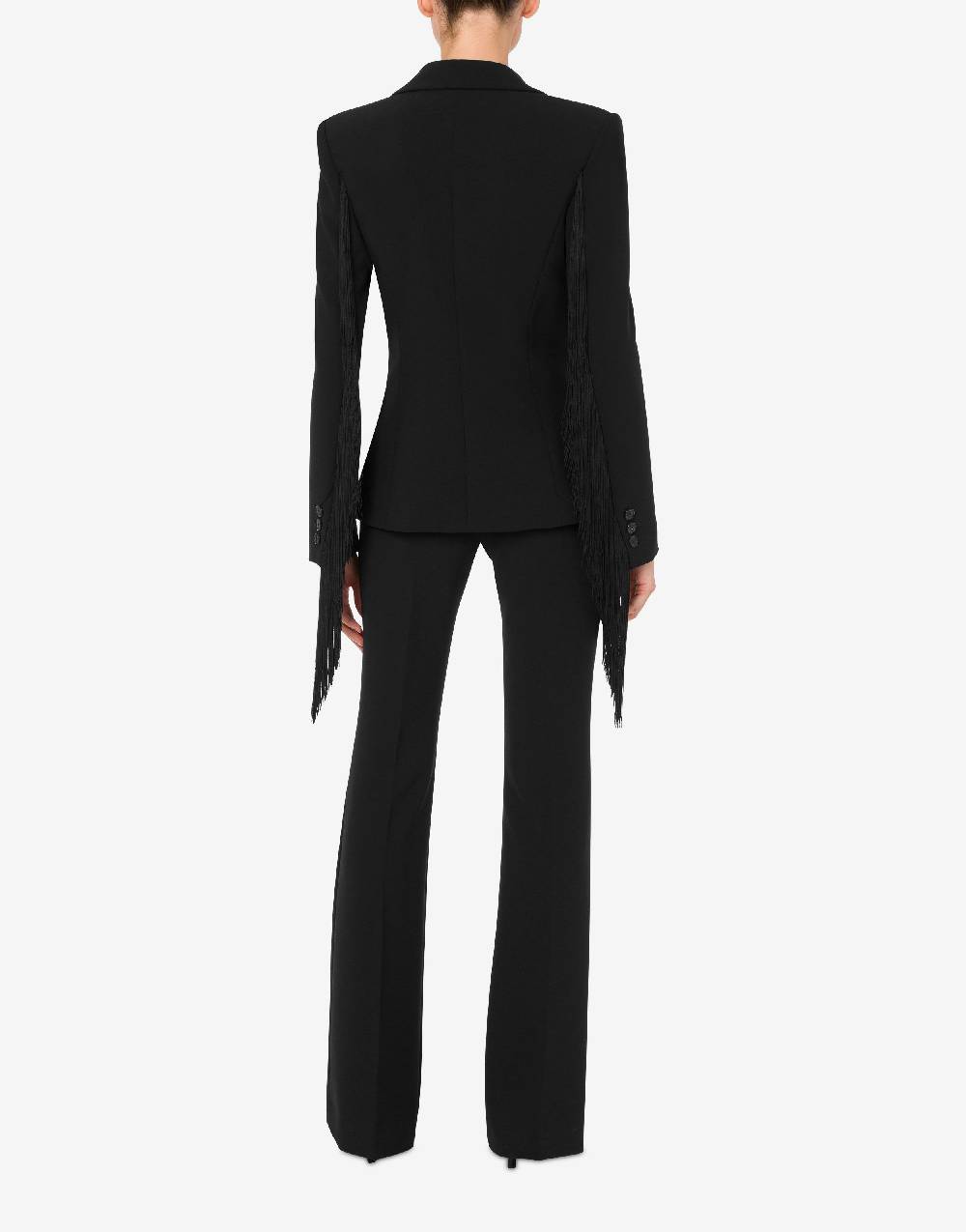 Love Moschino Giacca in crêpe con frange Nuovo