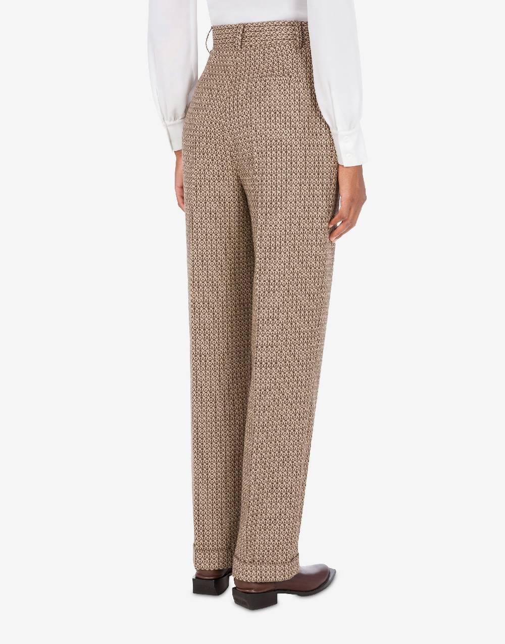Love Moschino Pantalone in lana jacquard Peace Vendita