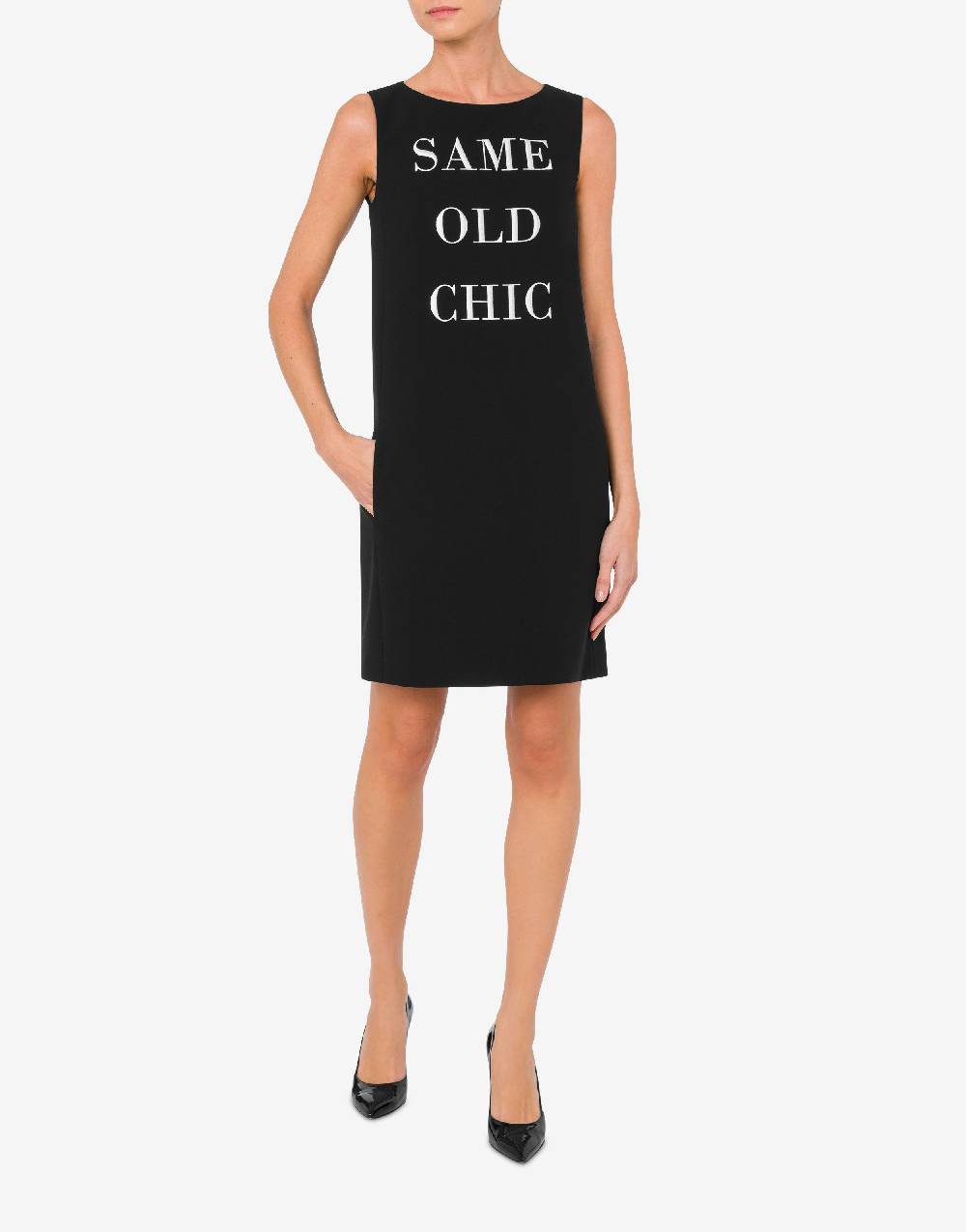 Love Moschino Abito con ricamo Same Old Chic Consegna Veloce