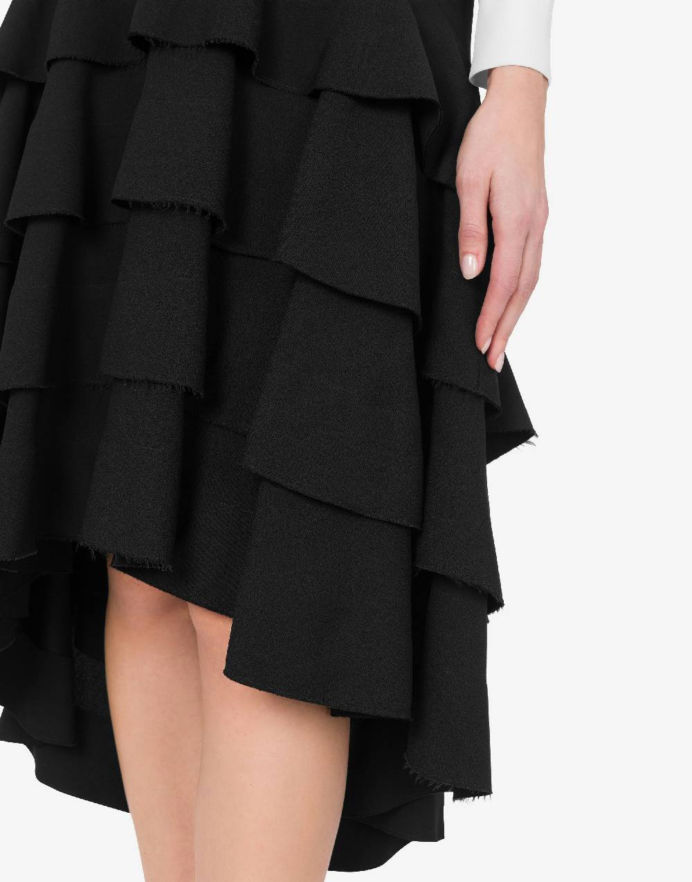 Love Moschino Gonna midi in crêpe con ruches Promozione Limitata