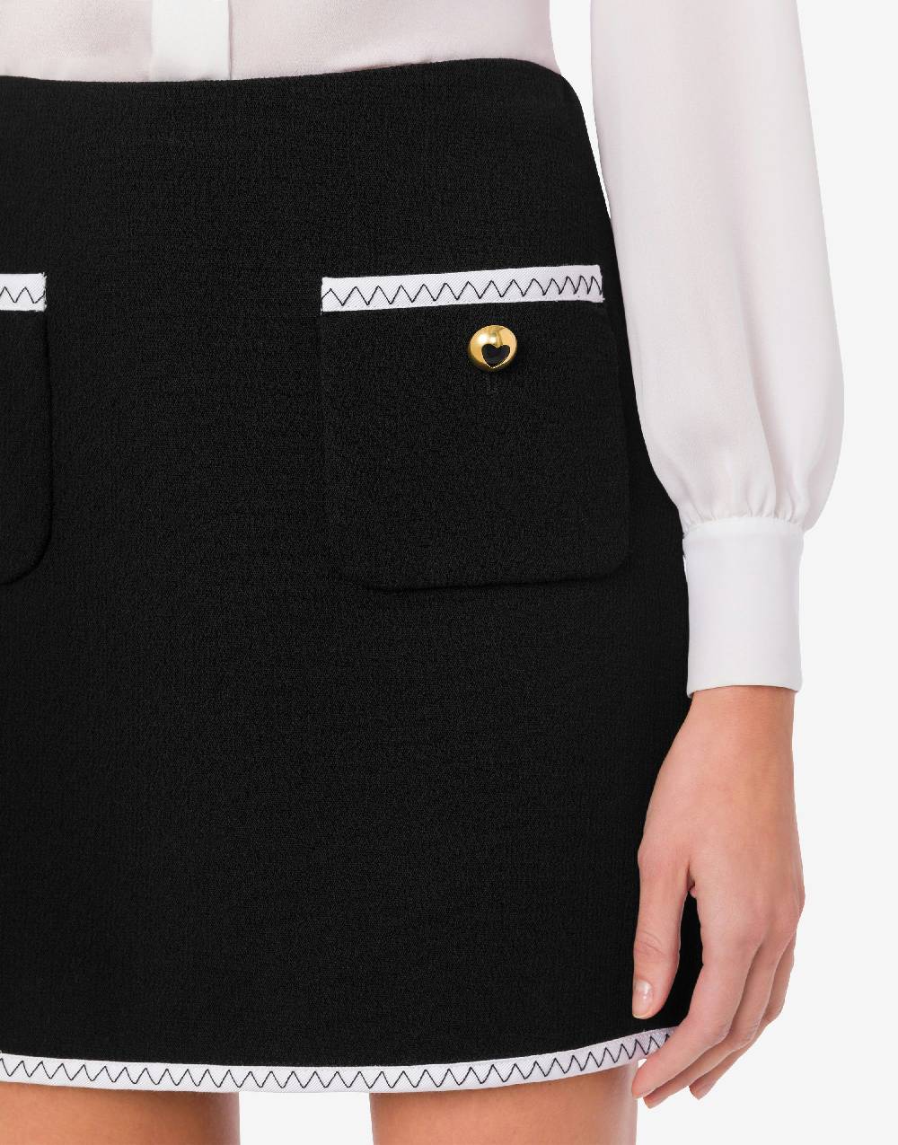 Love Moschino Minigonna Gold Heart Buttons Affare Del Giorno