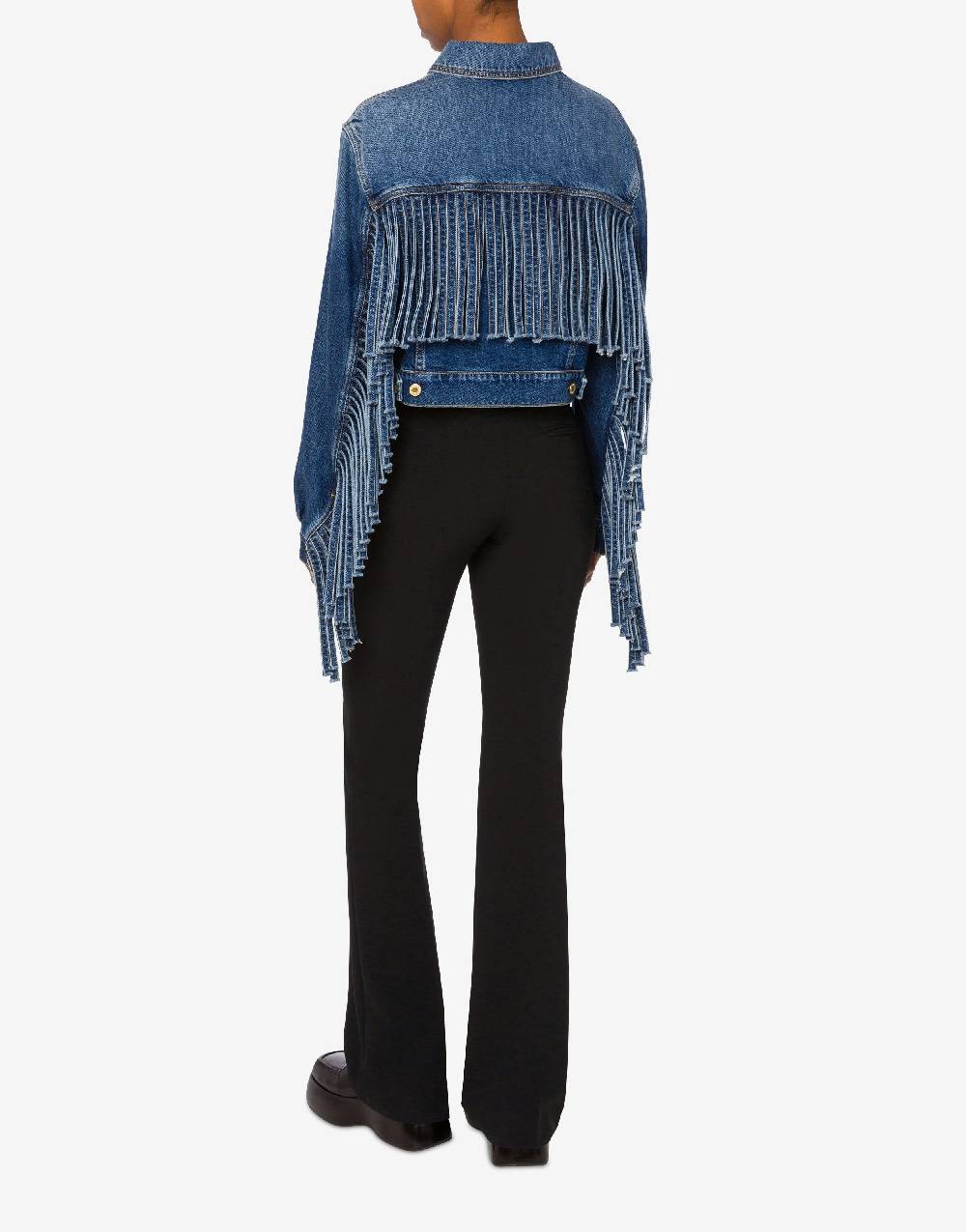 Love Moschino Giacca cropped con frange Novità