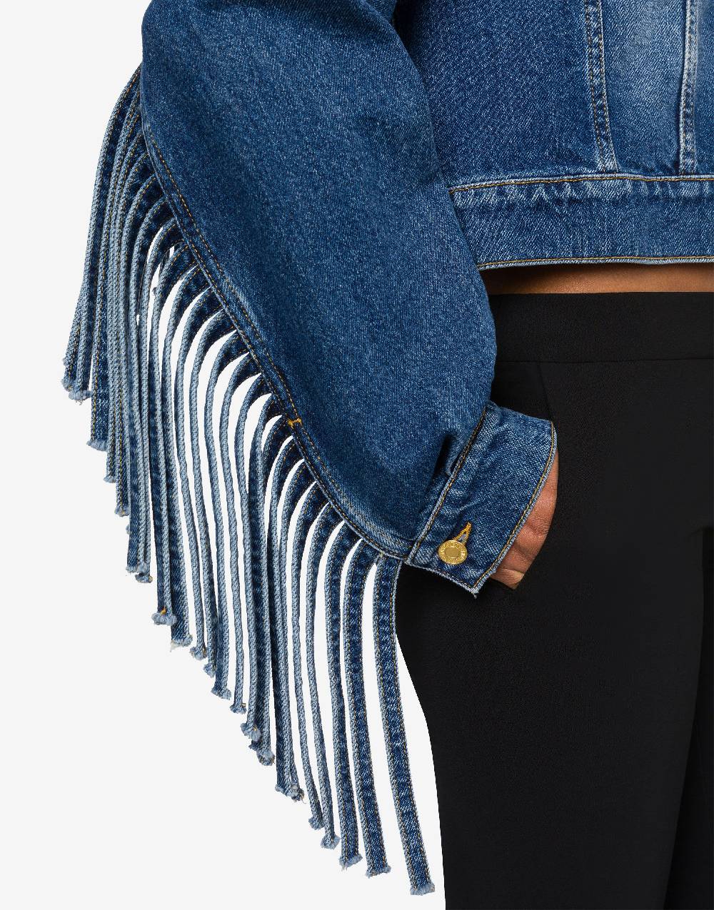 Love Moschino Giacca cropped con frange Novità
