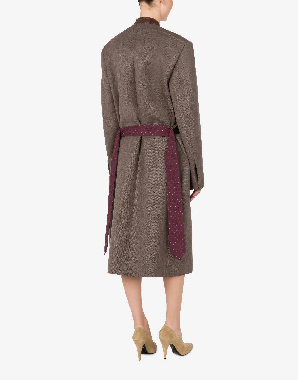 Love Moschino Cappotto in tela di lana Saldi