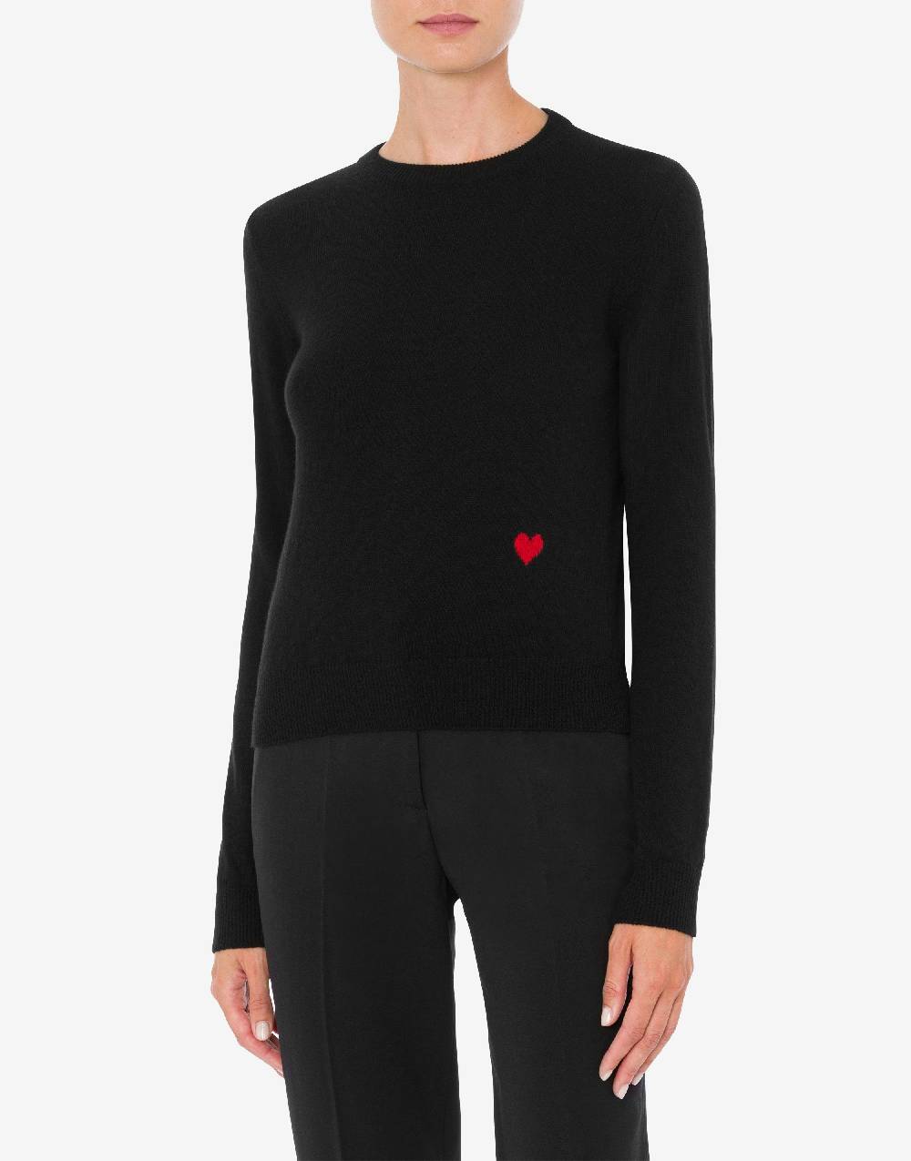 Love Moschino Pullover in lana e cashmere Red Heart Negozio