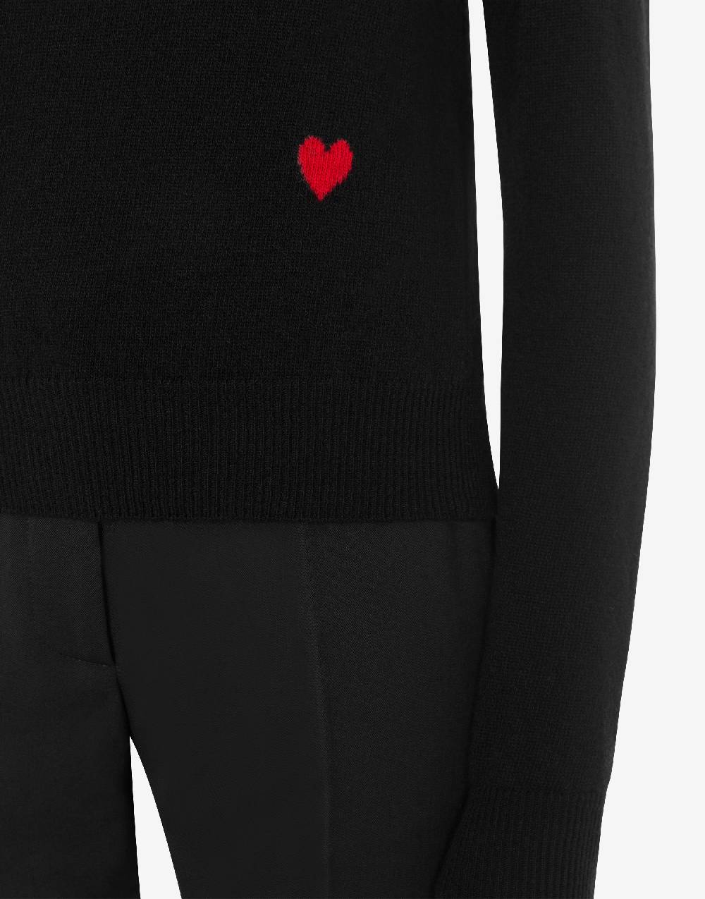 Love Moschino Pullover in lana e cashmere Red Heart Negozio