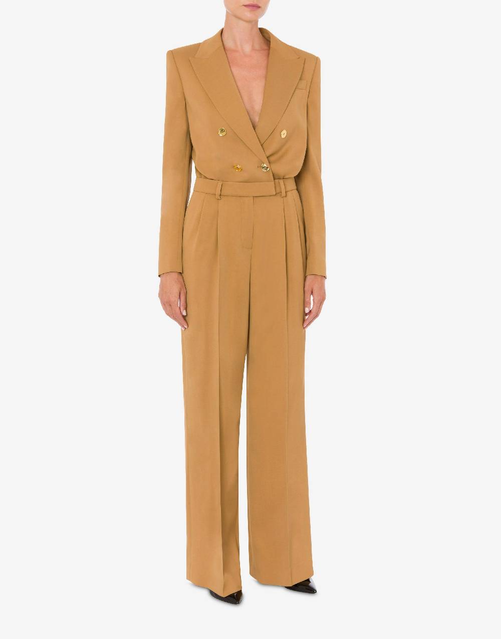Love Moschino Tuta in diagonale di viscosa stretch Gold Buttons In Saldo