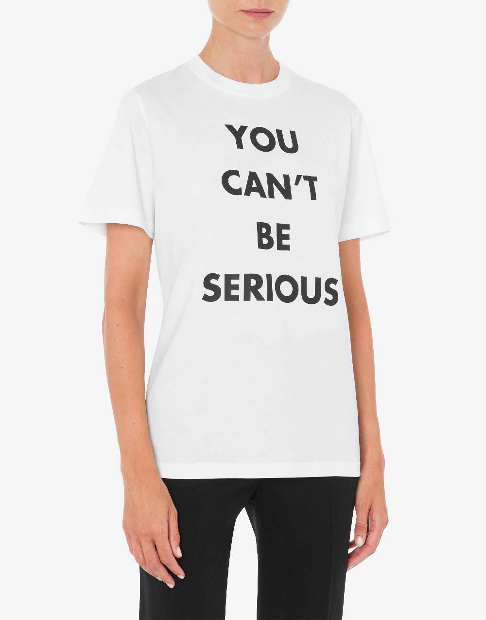 Love Moschino T-shirt in jersey organico You Can't Be Serious Italia