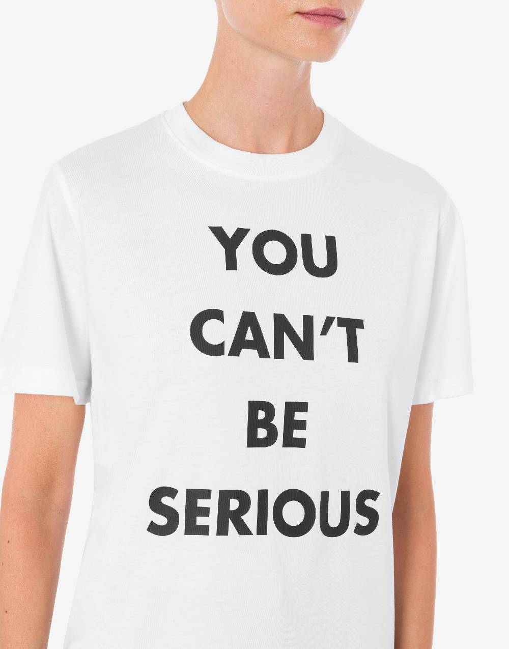 Love Moschino T-shirt in jersey organico You Can't Be Serious Italia