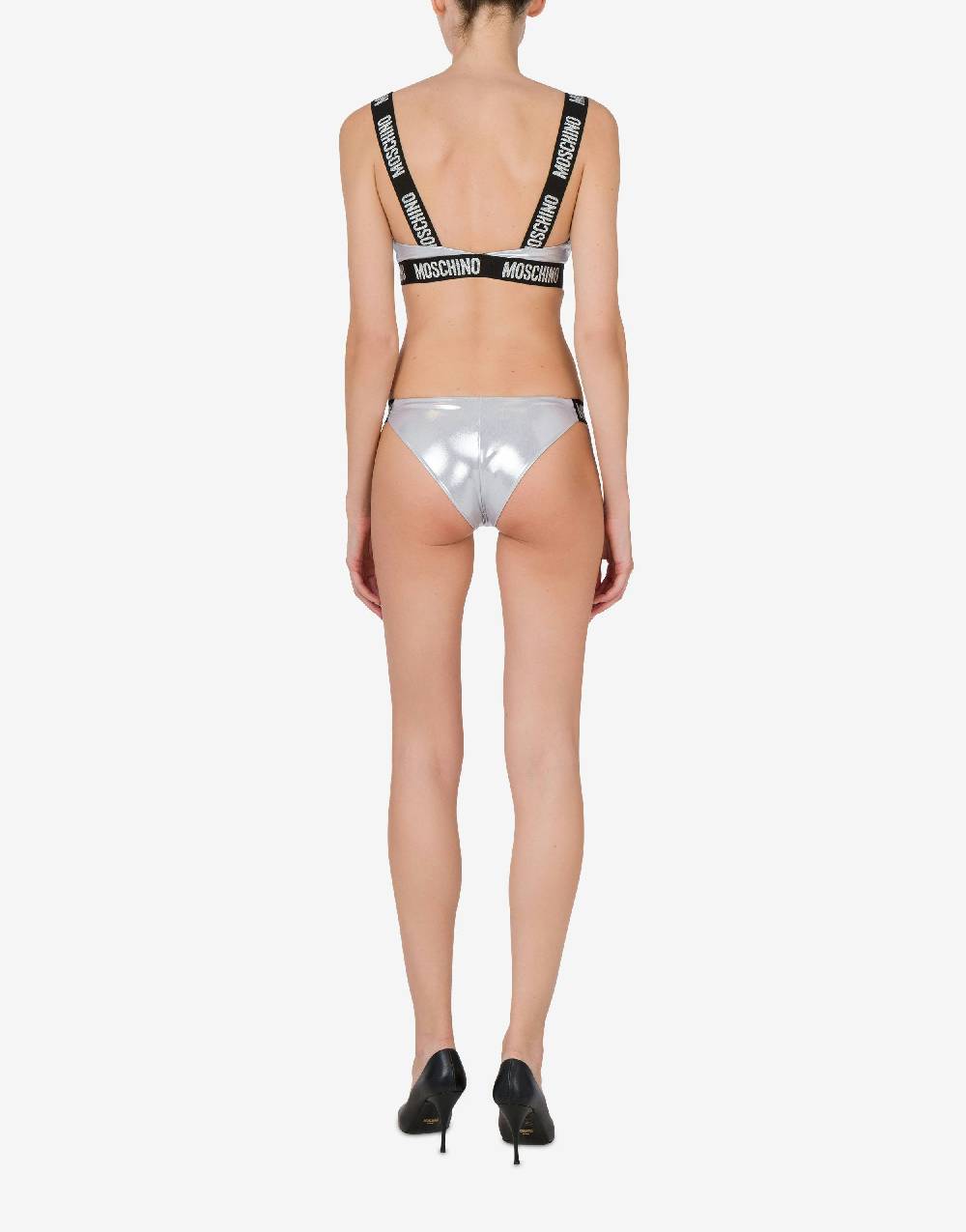 Love Moschino Top bikini Shiny & Silver In Linea