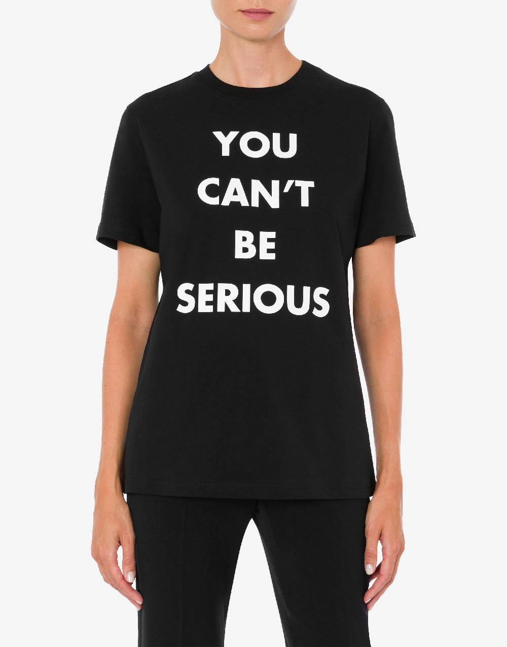 Love Moschino T-shirt in jersey organico You Can't Be Serious Acquista Ora
