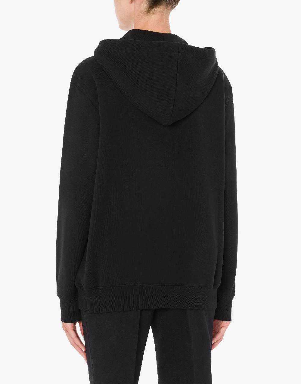 Love Moschino Felpa con cappuccio e zip Drawn Teddy Bear Soddisfazione Garantita