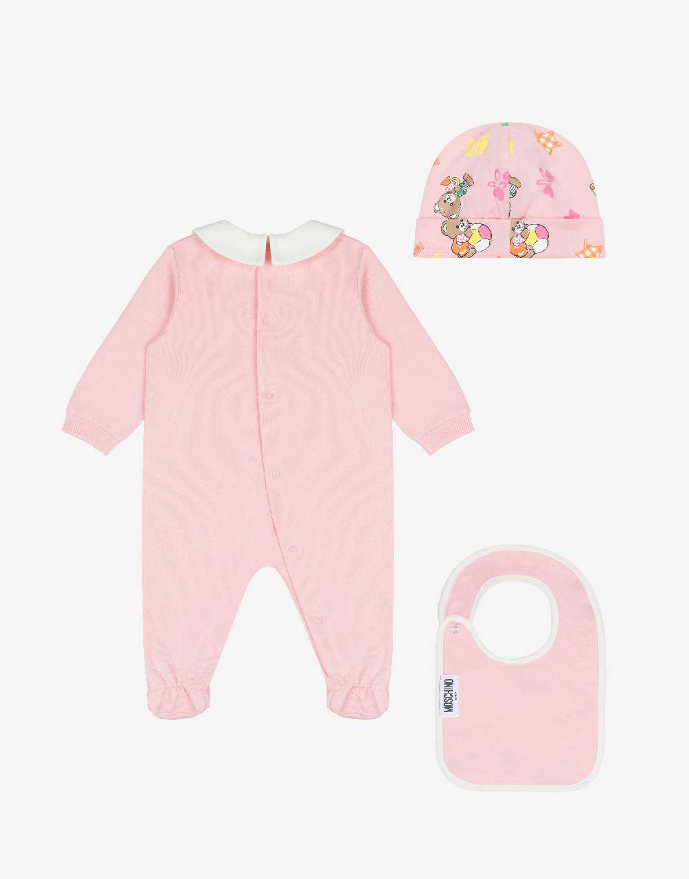 Love Moschino Set tutina, cappello e bavaglino Baby Teddy Bear Vendita Calda