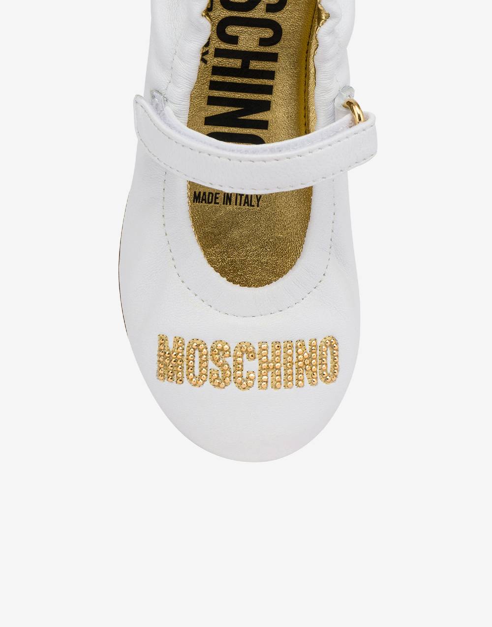 Love Moschino Ballerine in nappa Studded Logo Vendite Flash