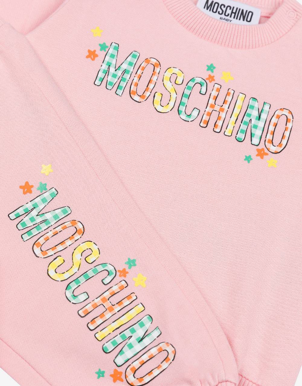 Love Moschino Completo tuta in felpa Check & Stars Logo 2025