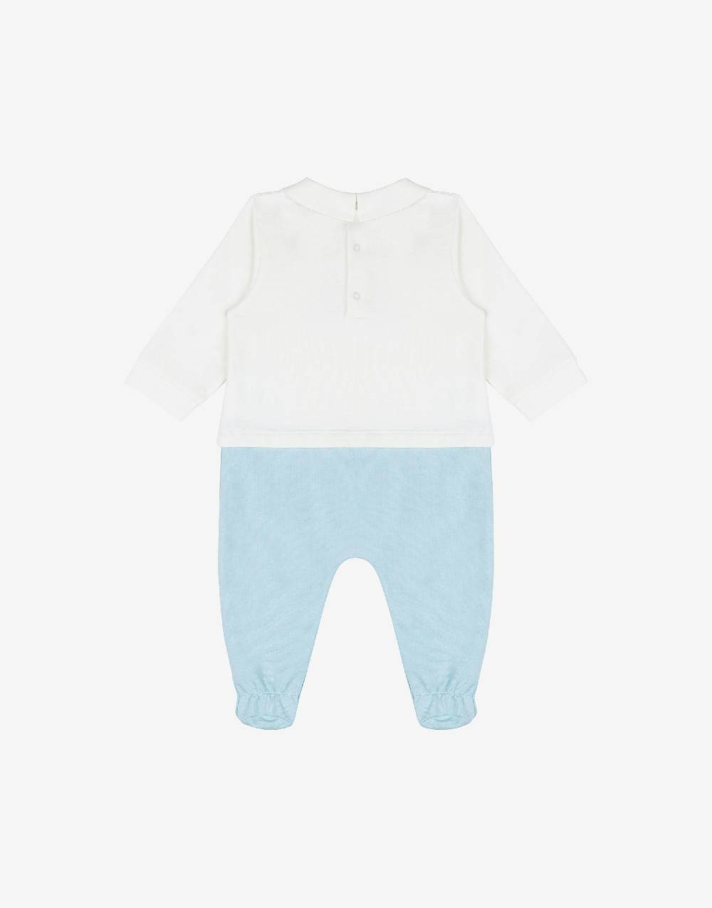 Love Moschino Tutina in cotone organico Teddy Logo Prezzo Ridotto