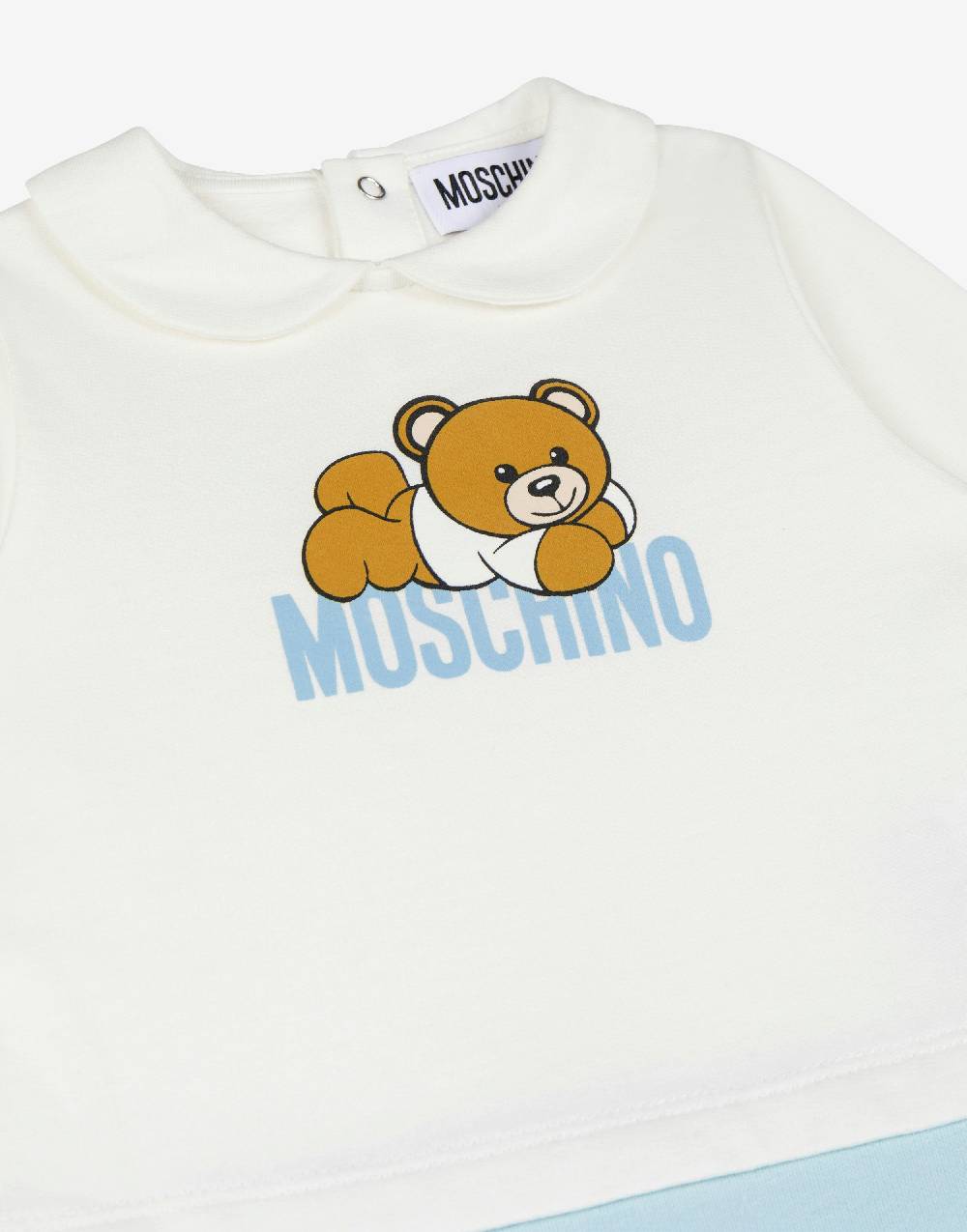 Love Moschino Tutina in cotone organico Teddy Logo Prezzo Ridotto