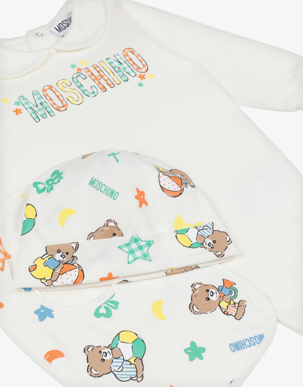 Love Moschino Set tutina, cappello e bavaglino Baby Teddy Bear Novità