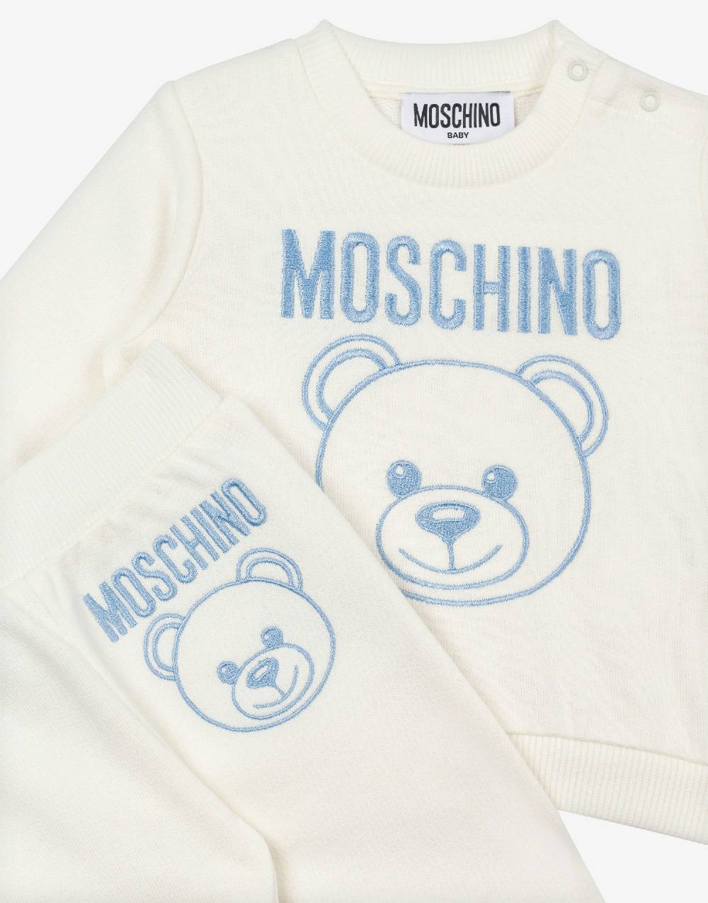 Love Moschino Completo tuta in felpa Teddy Embroidery Offerte stagionali