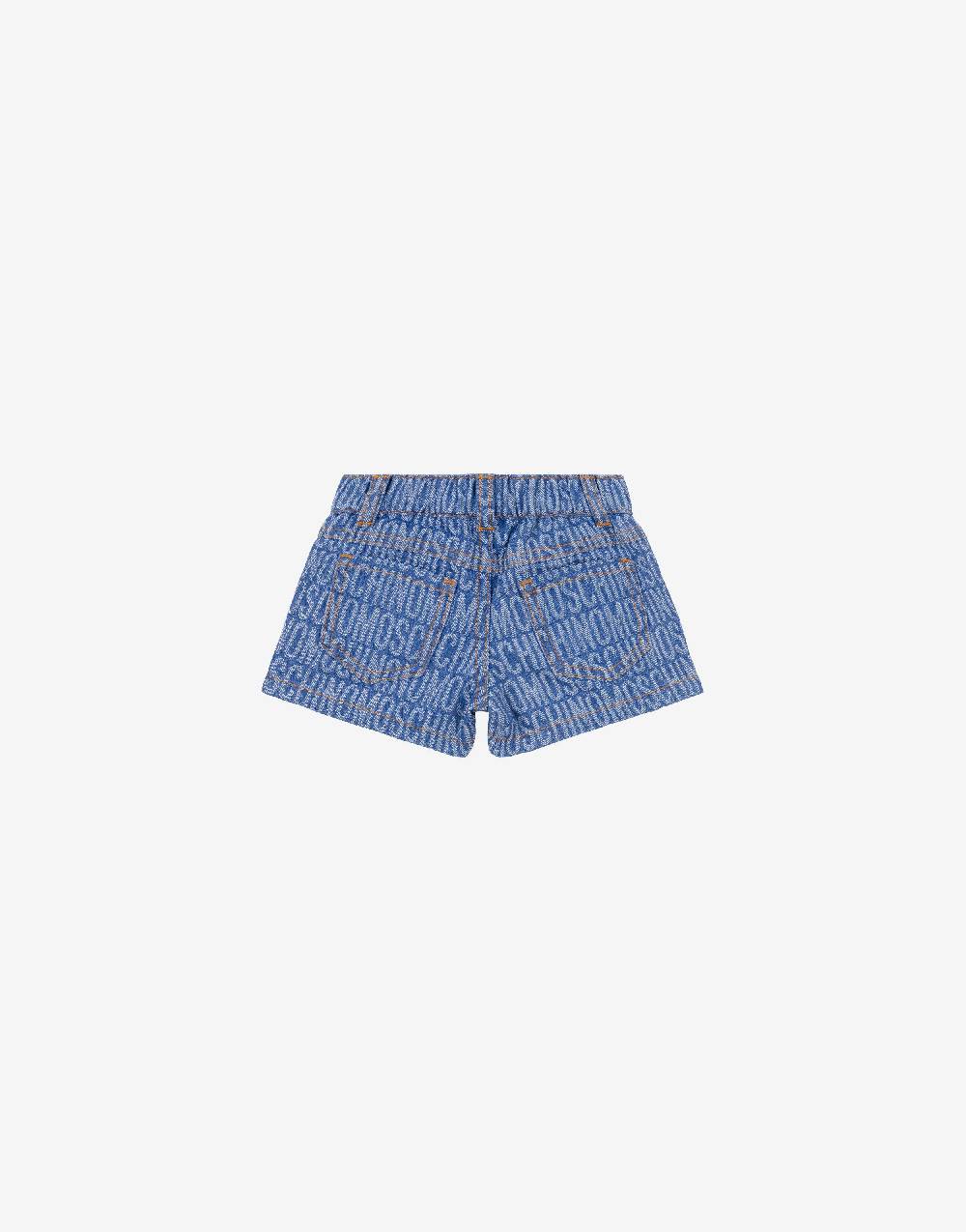 Love Moschino Short in denim Allover Logo I Più Venduti