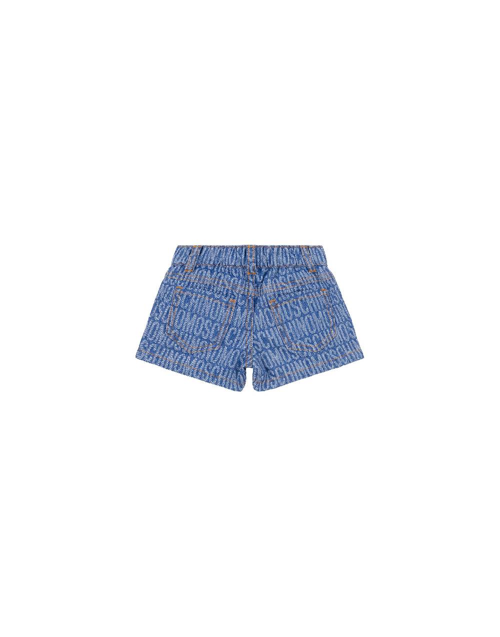 Love Moschino Short in denim Allover Logo I Più Venduti