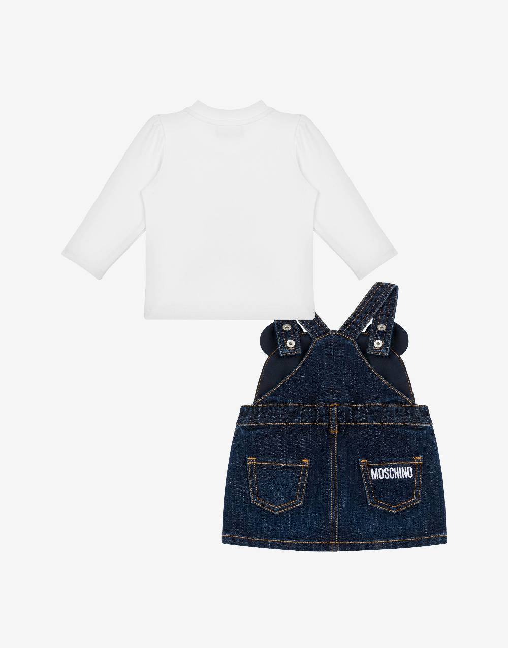 Love Moschino Completo t-shirt e gonna salopette Moschino Teddy Bear Sconti VIP