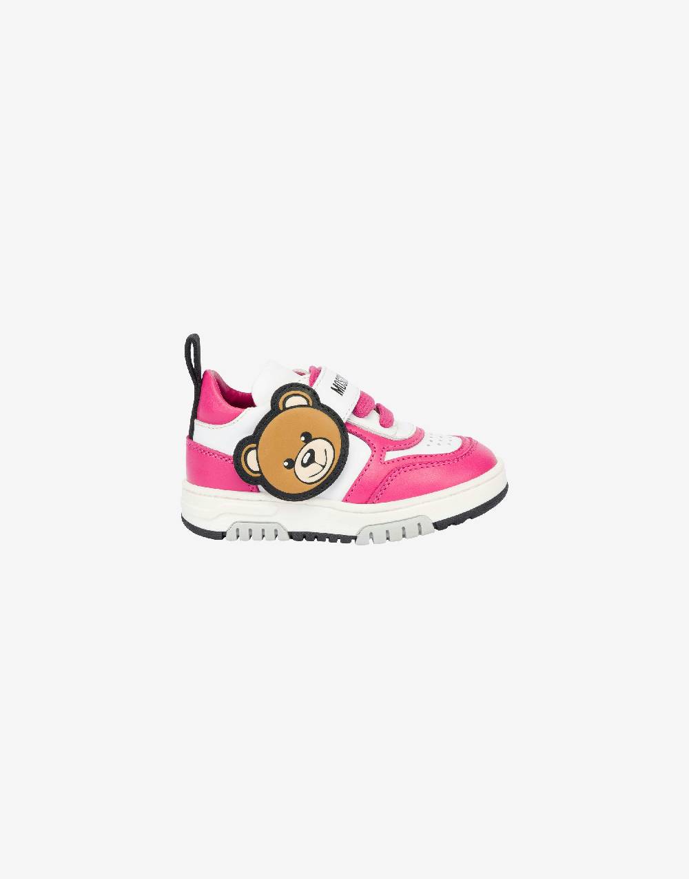 Love Moschino Sneakers in vitello Teddy Patch Promozione