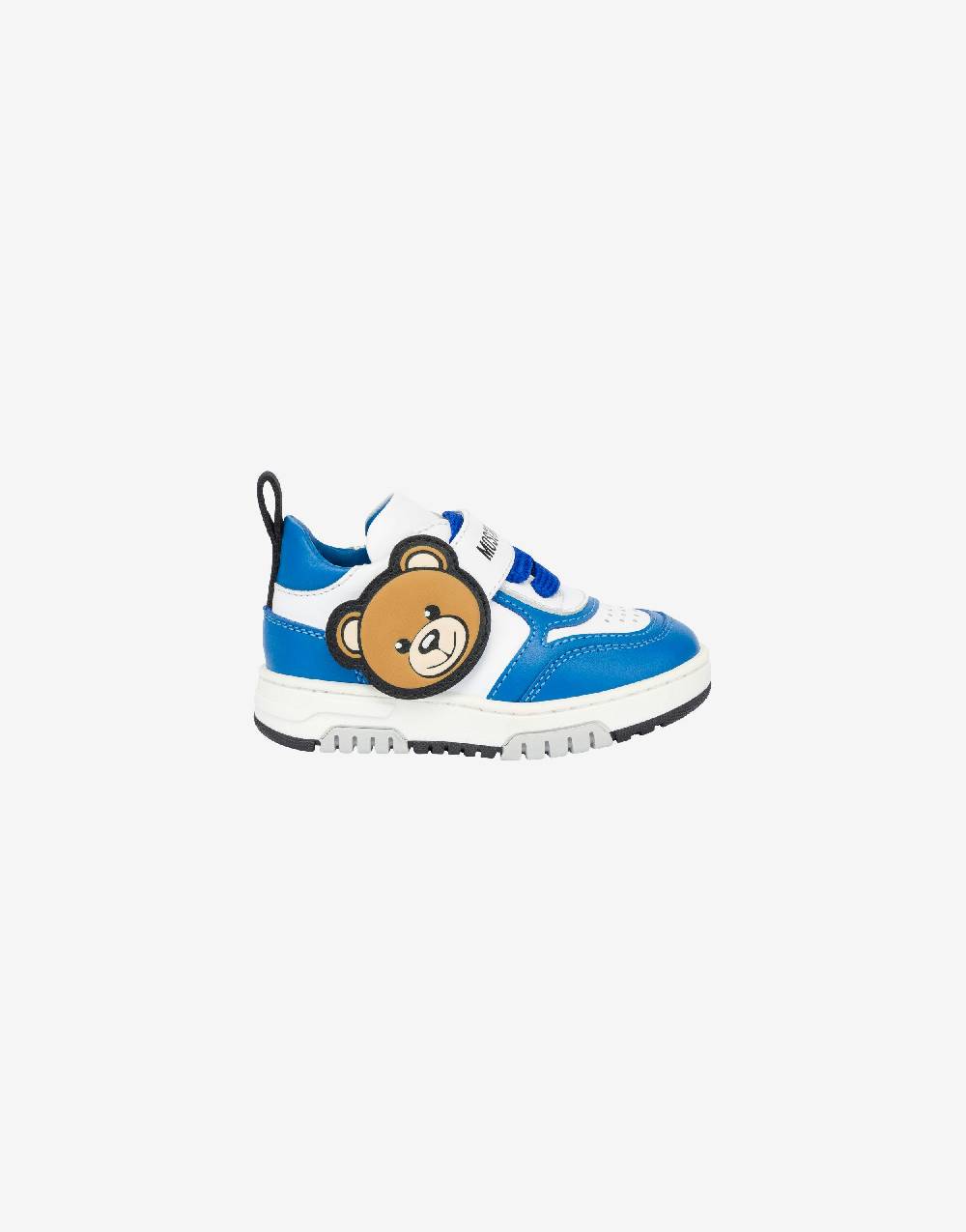 Love Moschino Sneakers in vitello Teddy Patch Spedizione Gratuita