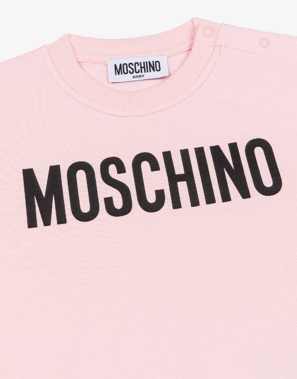 Love Moschino Felpa in cotone Logo Print Sottocosto